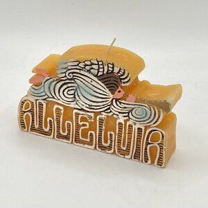 Vintage Christmas Bayberry Candle ALLELUIA Angel Holiday Decor Jasco NOS 5”